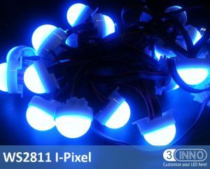 Runde 30mm LED Piont Licht 12V Digital RGB LED Pixel WS2811 LED String Lights
